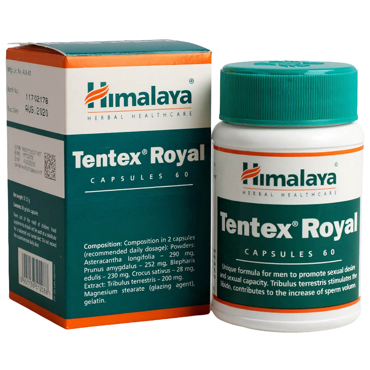 Tentex Royal (Echilibru Hormonal Barbati), Himalaya, 60 capsule