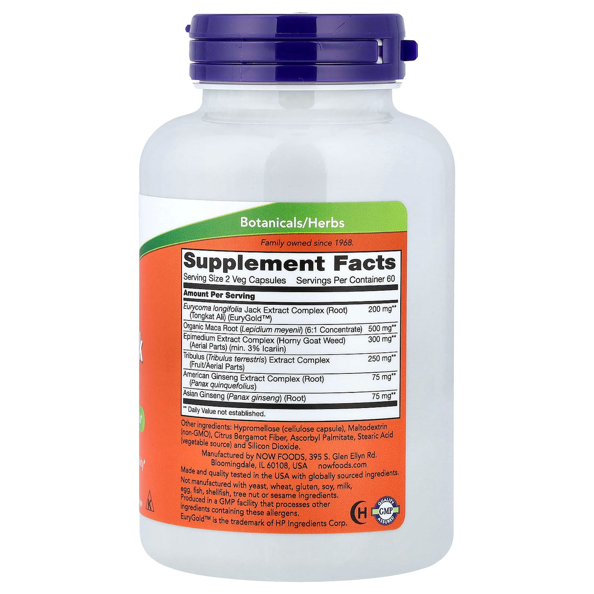 TestoJack 200, Stimulent Hormonal, Now Foods, 120 capsule