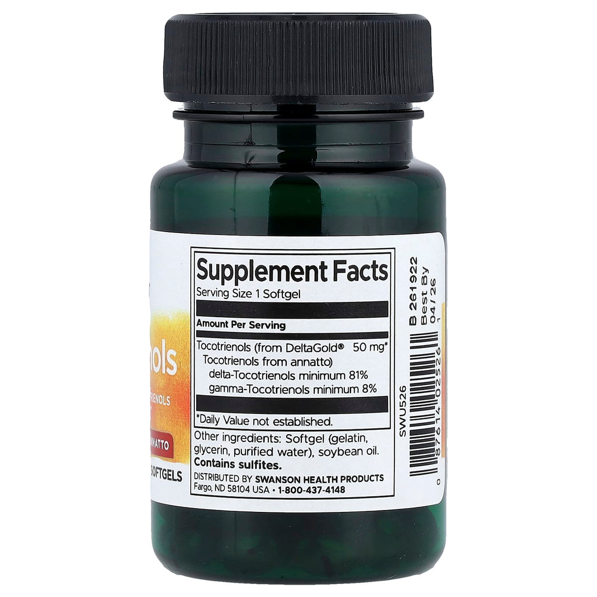 Tocotrienols from Annatto, 50 mg, Swanson, 60 softgels SWU526