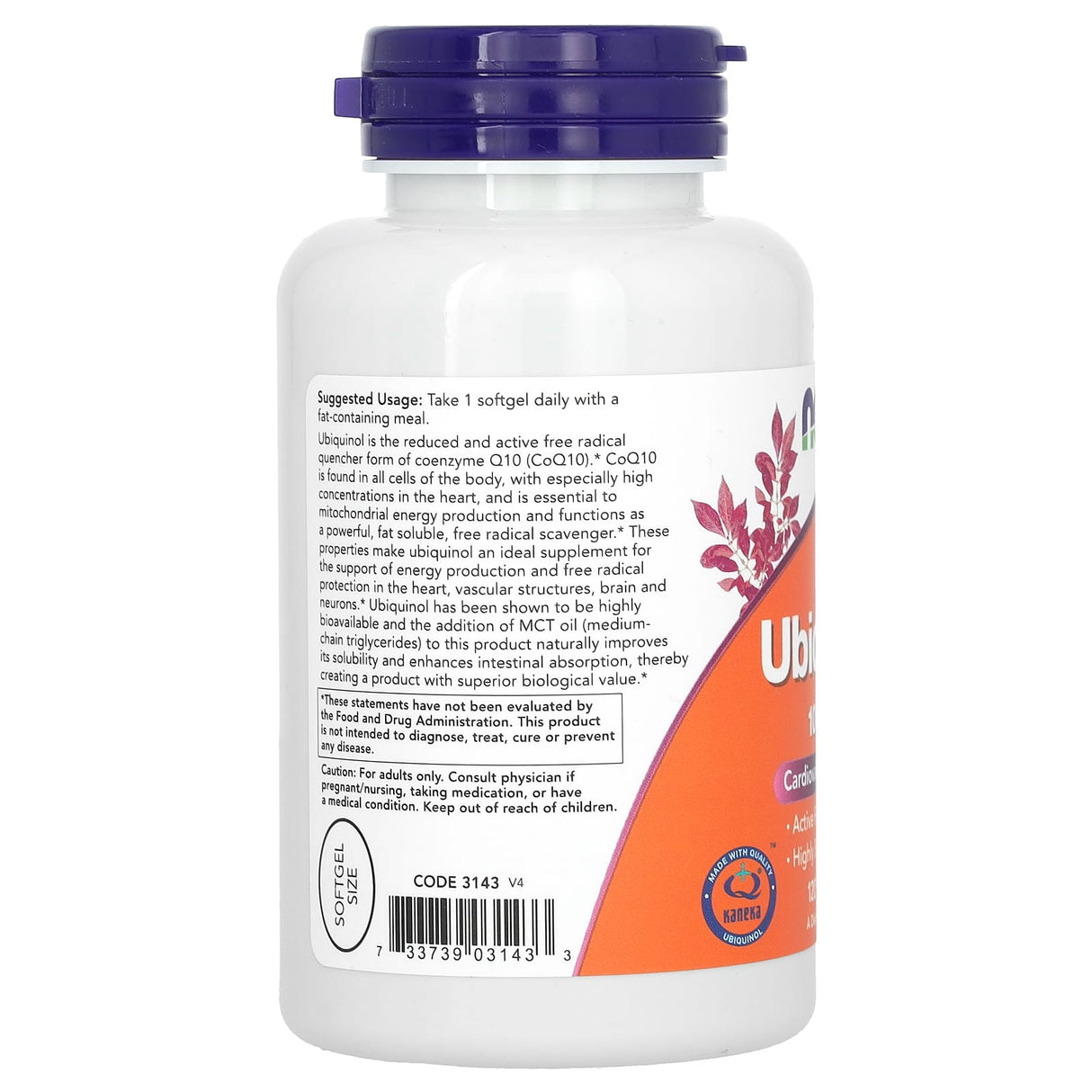 Ubiquinol (Active CoQ10), 100mg, Now Foods, 120 softgels