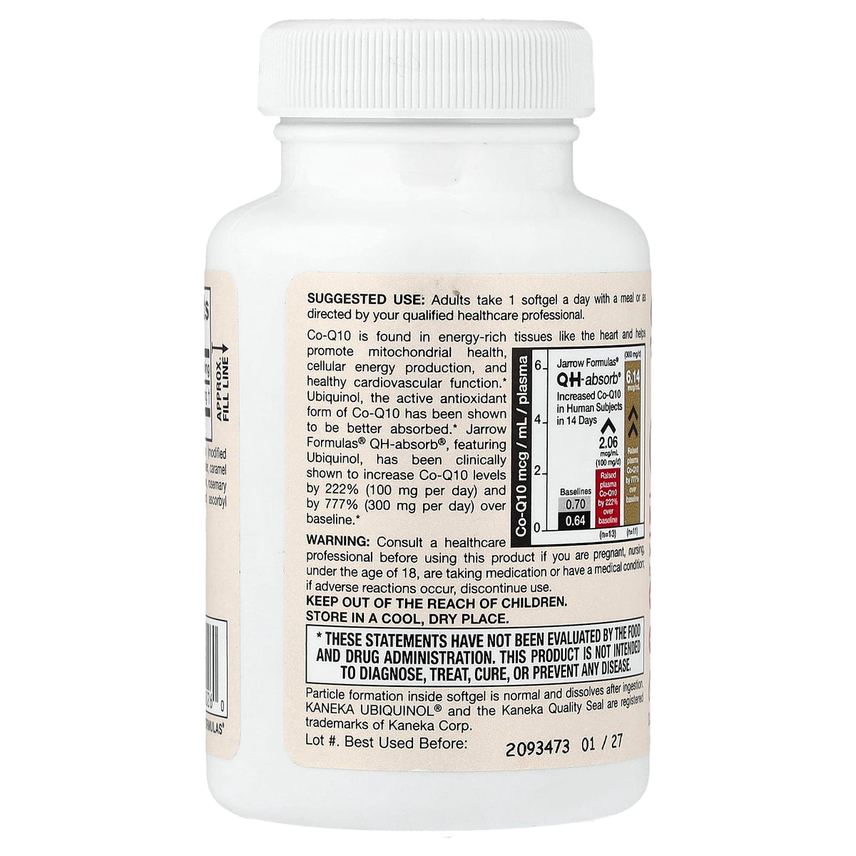 Ubiquinol, QH-Absorb, 200 mg, Jarrow Formulas, 60 softgels