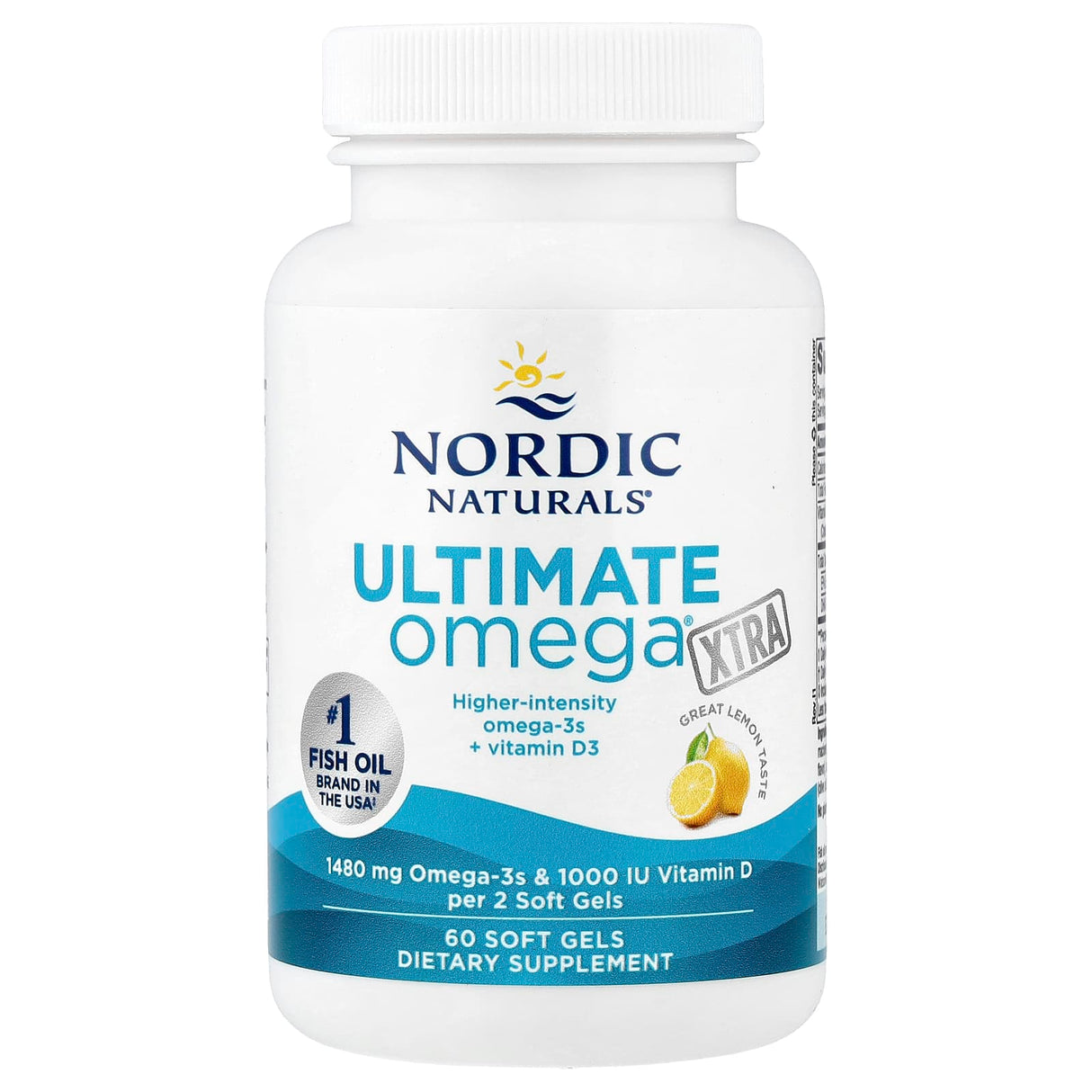 Ultimate Omega® Xtra, 1480 mg, Nordic Naturals, 60 softgels