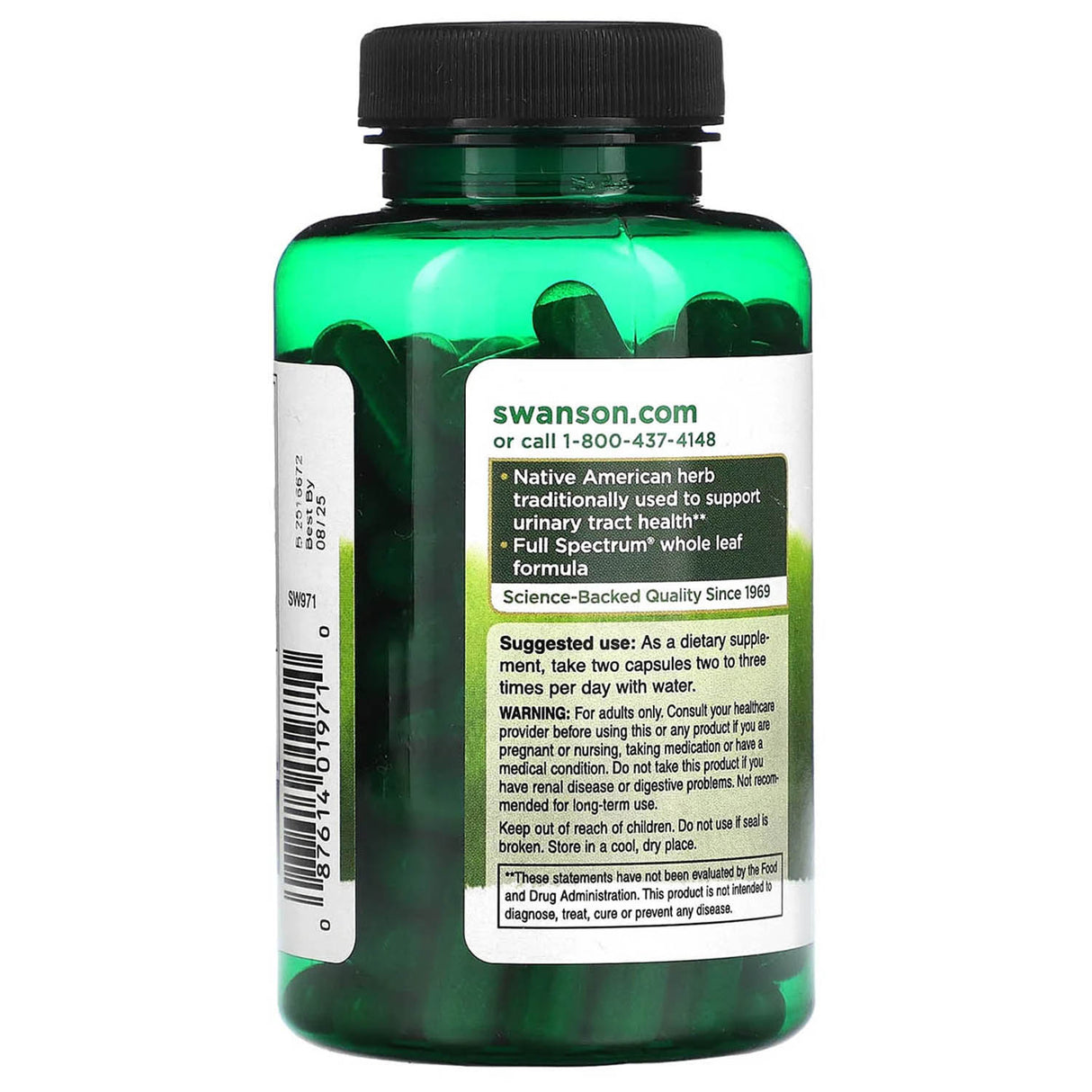 Uva Ursi Leaf (Strugurii Ursului), 450 mg, Swanson, 100 capsule SW971
