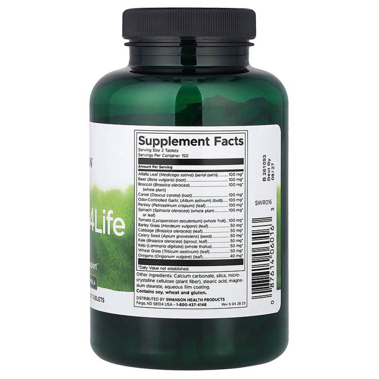 Veggies4Life, Detoxification Support, Swanson, 300 tablete SWR016
