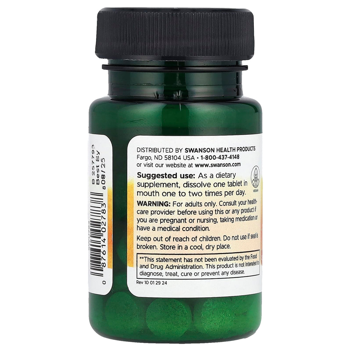 Vitamin B-12 Methylcobalamin, 2500 mcg, Swanson, 60 tablete SWU783