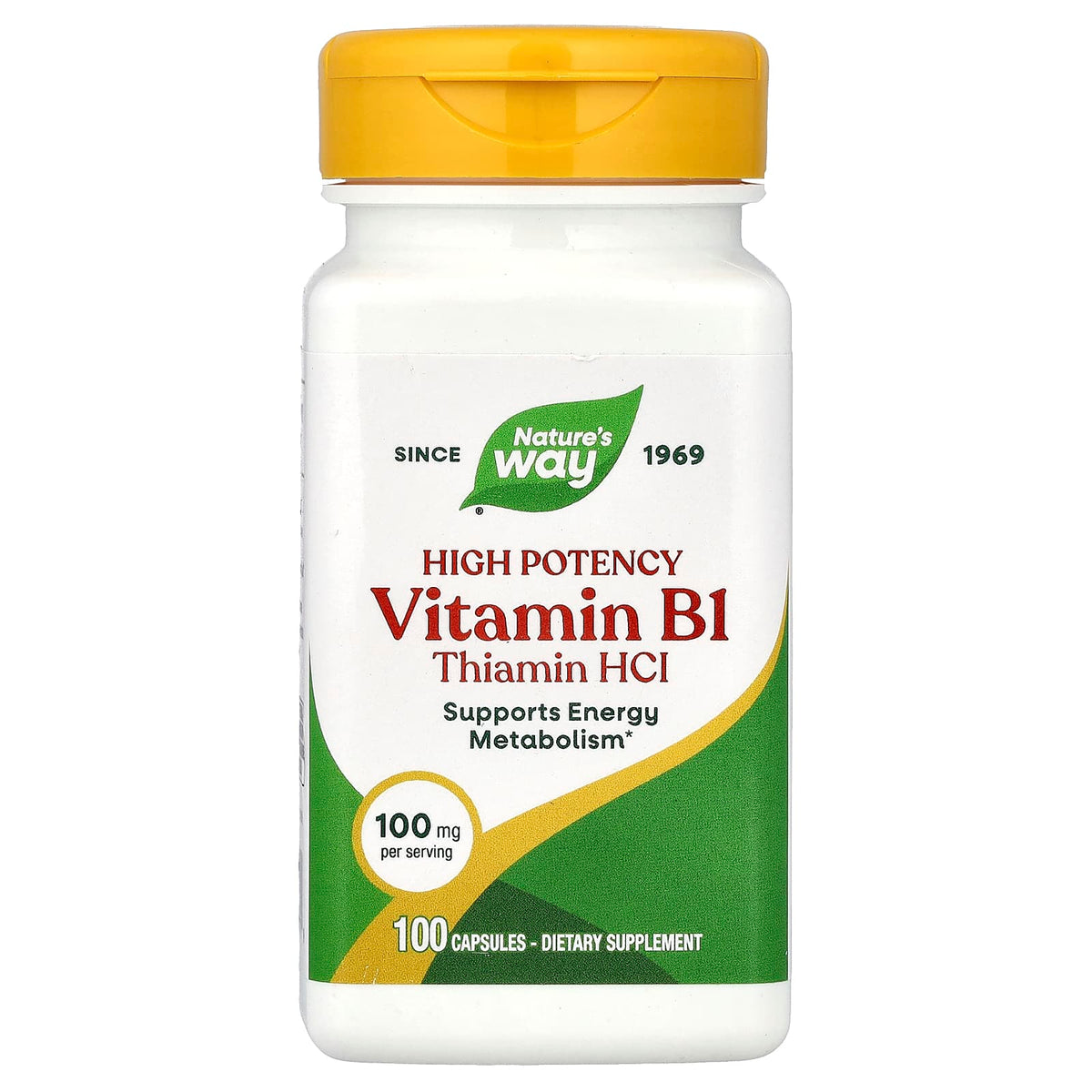 Vitamin B-1, 100 mg, Nature's Way, 100 Capsule