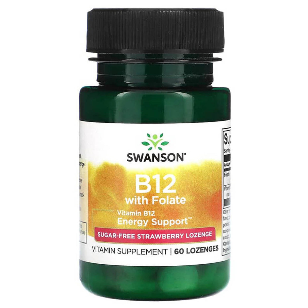 Vitamin B-12 with Folate, 1000 mcg, Swanson, 60 Drajeuri SWU790