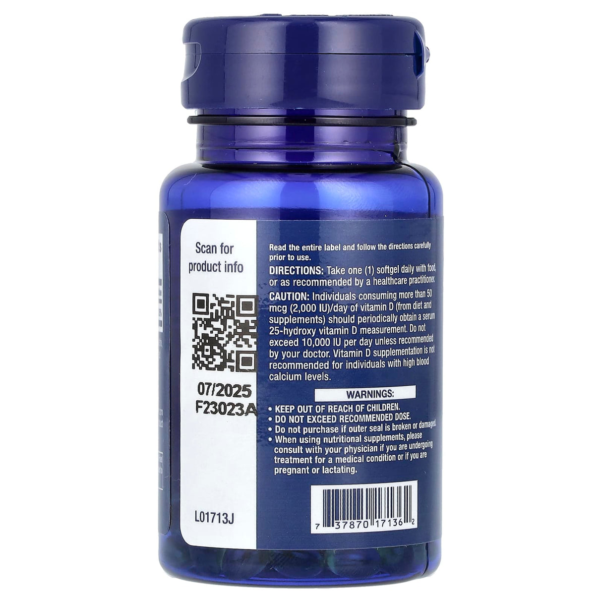 Vitamin D3, 125 mcg (5,000 IU), Life Extension, 60 softgels