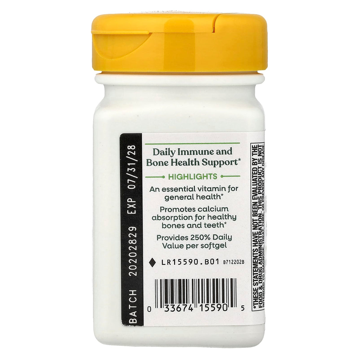 Vitamin D3, 2000 IU, Nature's Way, 120 Softgels