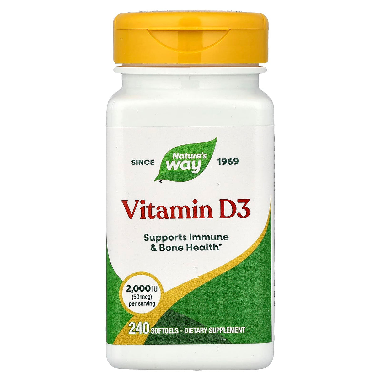 Vitamin D3, 2000 IU, Nature's Way, 240 Softgels