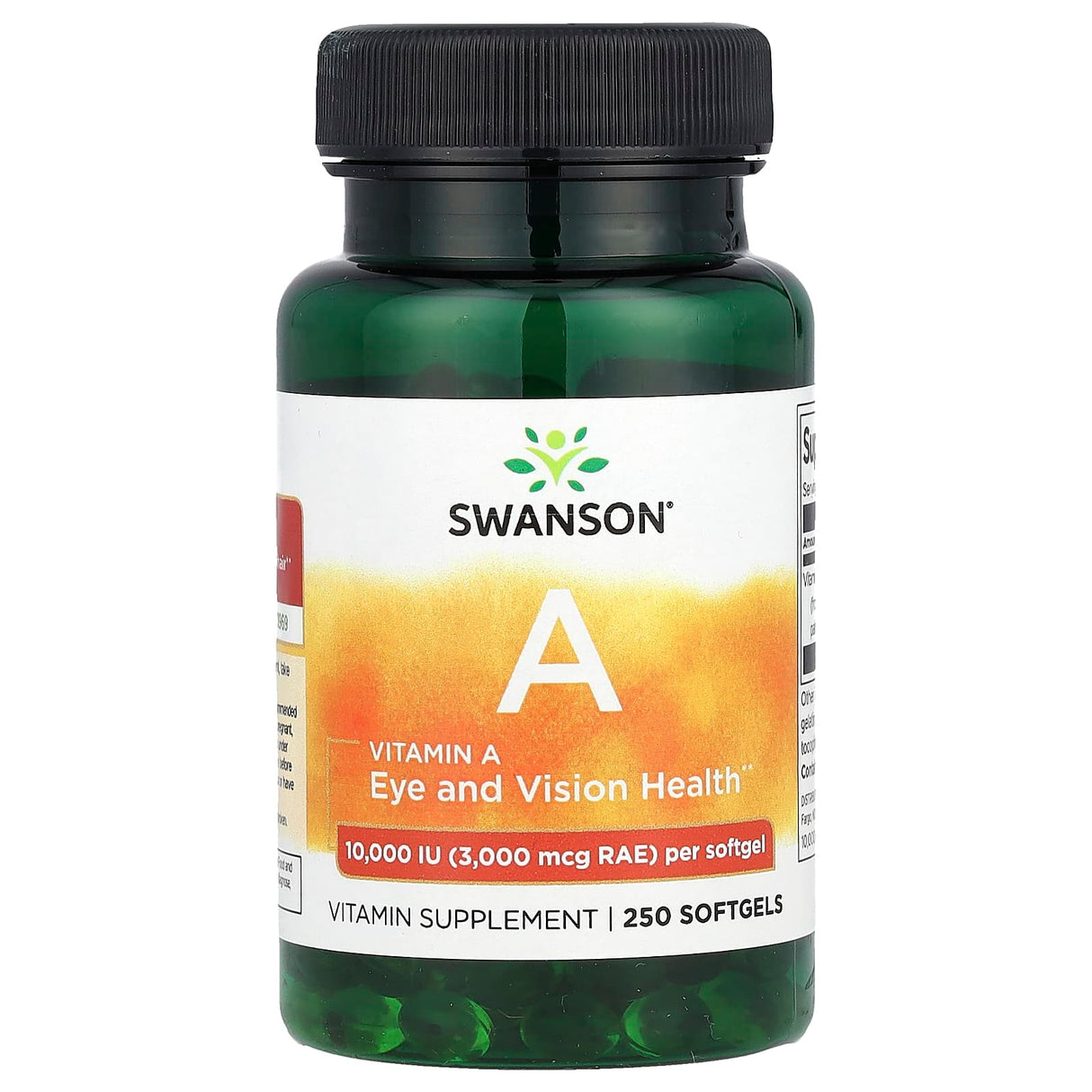 Vitamina A, 10,000 IU, Swanson, 250 softgels SW001