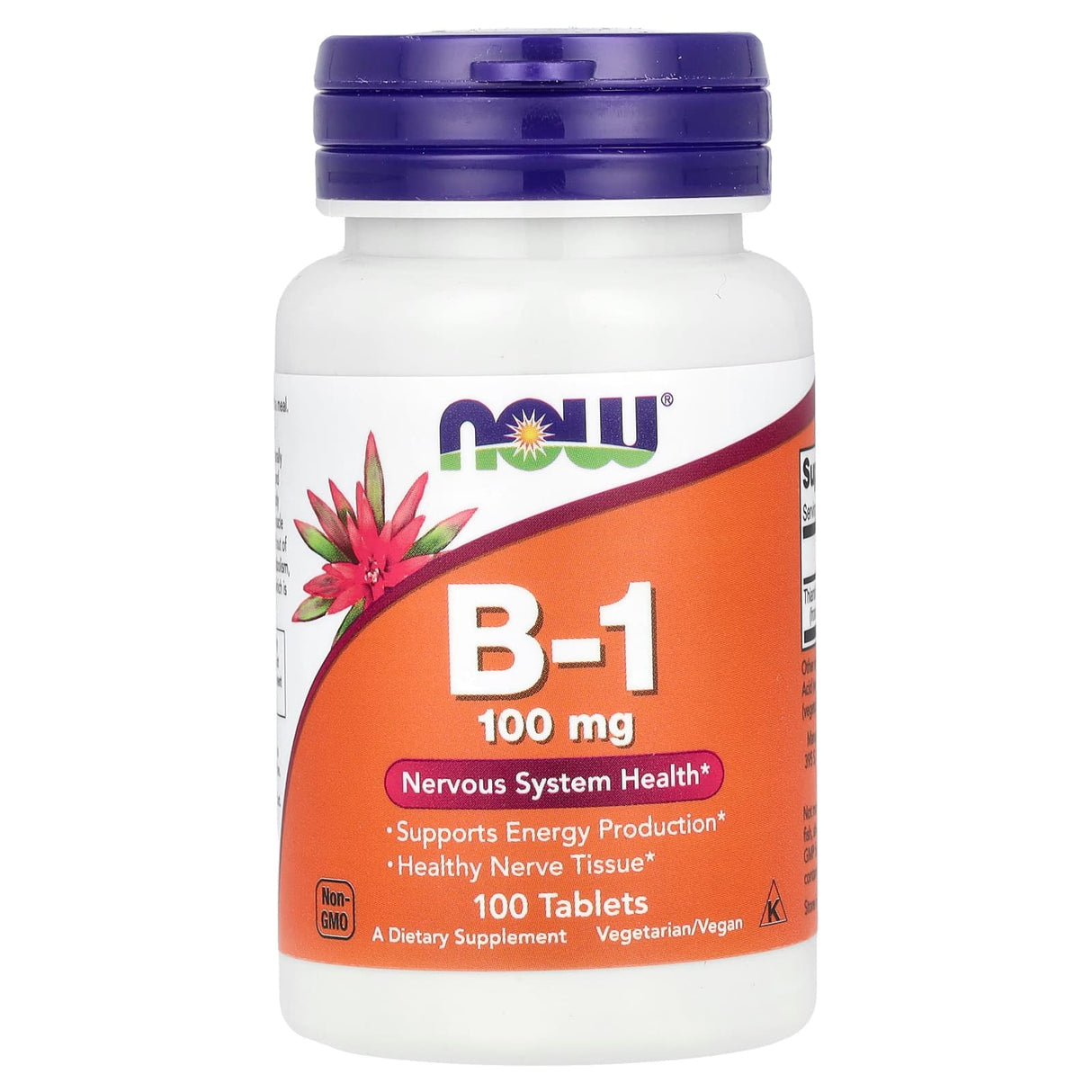 Vitamina B-1 Thiamine (Tiamina), 100mg, Now Foods, 100 tablete