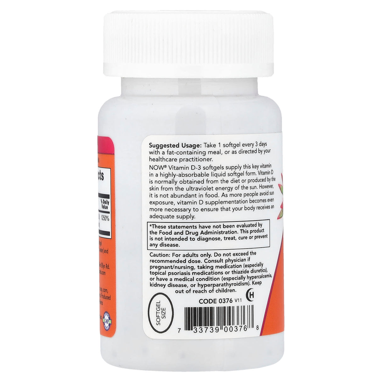 Vitamina D3, 10.000 IU, Now Foods, 120 softgels