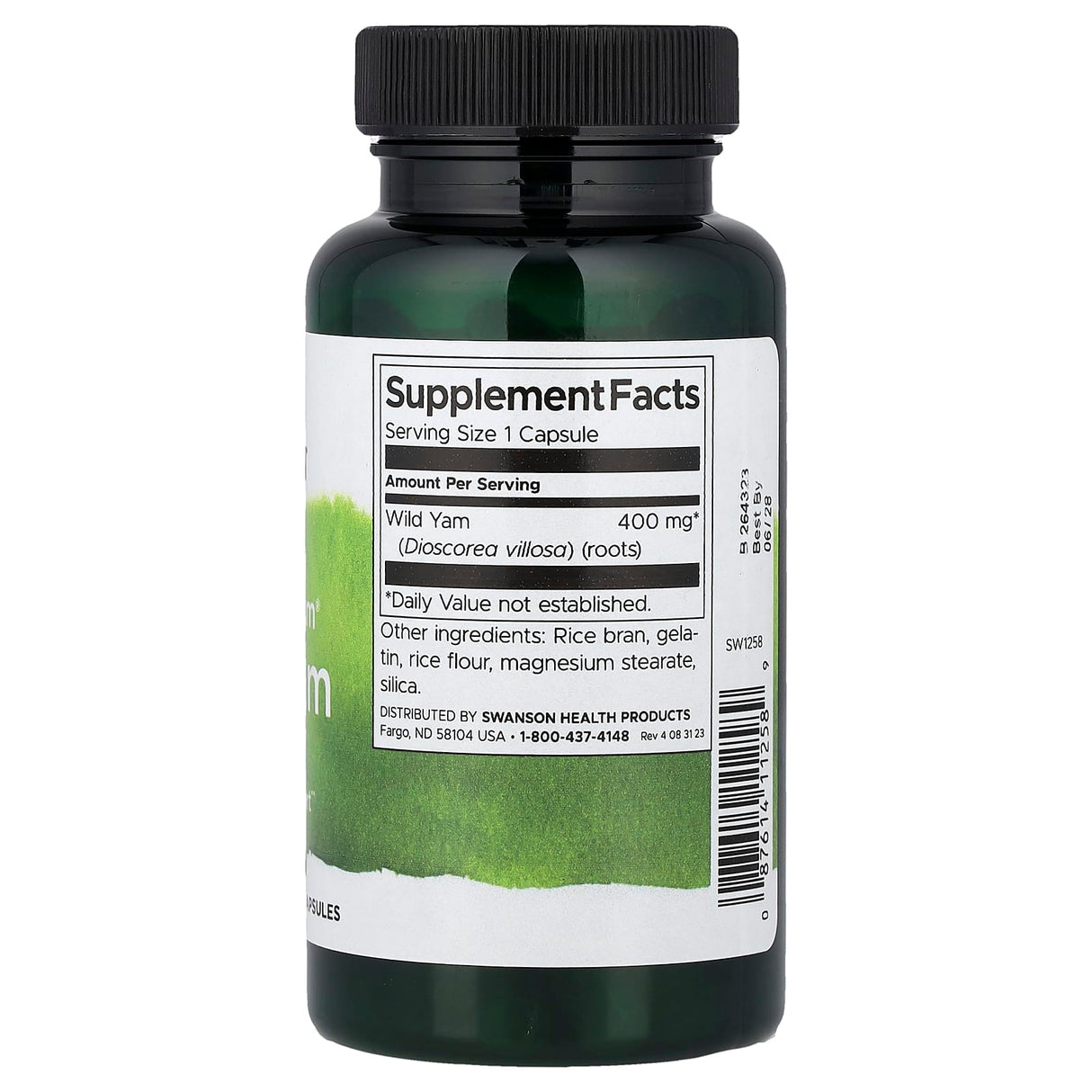 Wild Yam (Sănătatea Femeilor), 400 mg, Swanson, 60 capsule SW1258