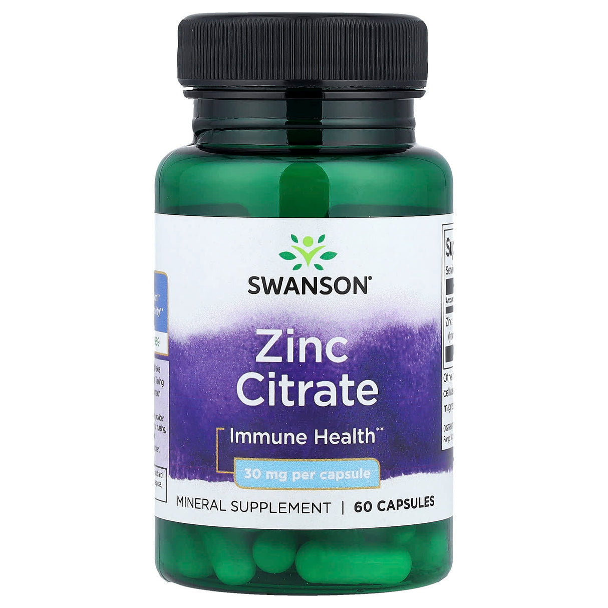 Zinc Citrate, 30 mg, Swanson, 60 capsule SW1234