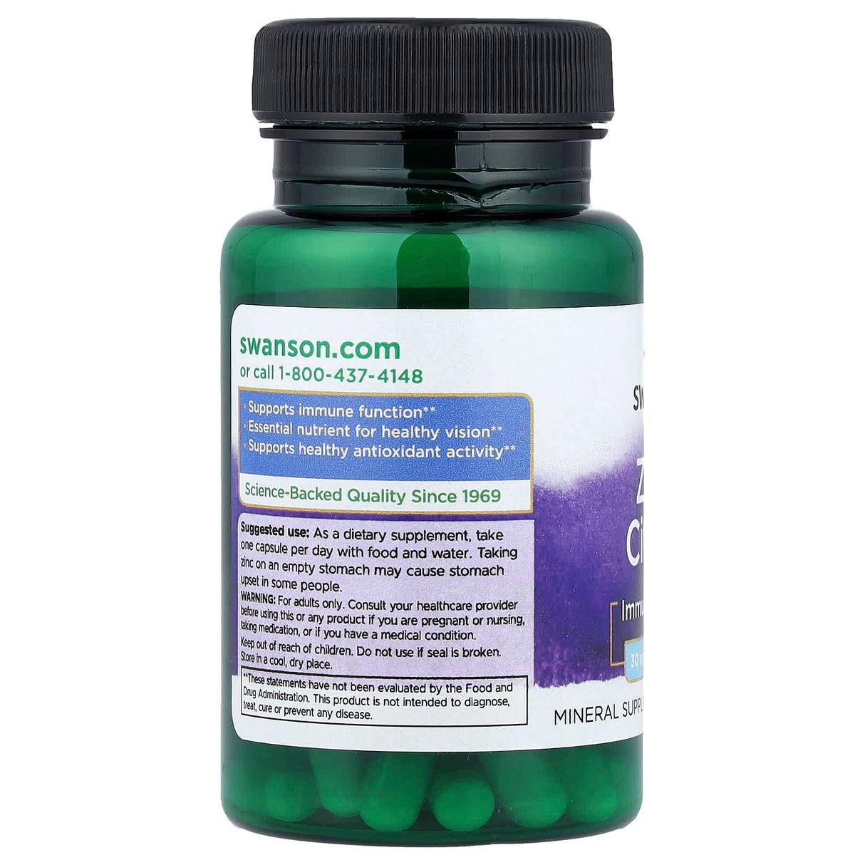 Zinc Citrate, 30 mg, Swanson, 60 capsule SW1234