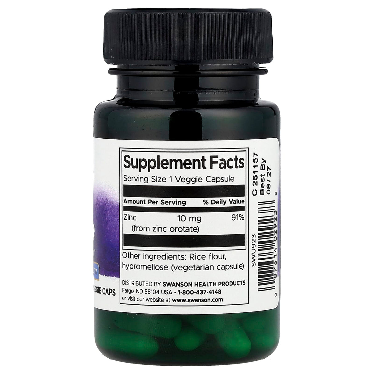 Zinc Orotate High Bioavailability, Swanson, 60 capsule SWU923