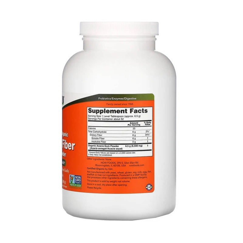 Încărcați imaginea în vizualizatorul Galerie, Acacia Fiber Organic Powder, (Fibre de Salcam), Now Foods, 340g