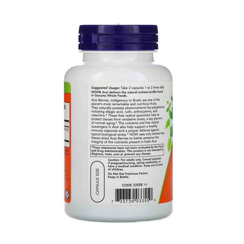 Încărcați imaginea în vizualizatorul Galerie, Acai, 500mg, Now Foods, 100 capsule