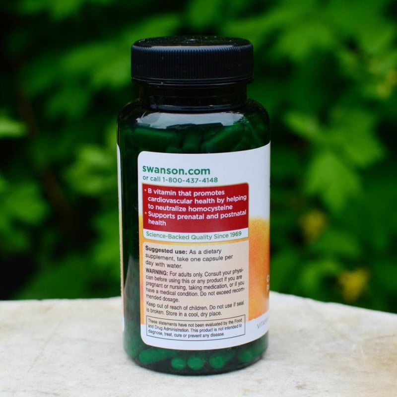 Încărcați imaginea în vizualizatorul Galerie, Acid Folic (Vitamina B9), 800mcg, Swanson, 250 capsule SW035