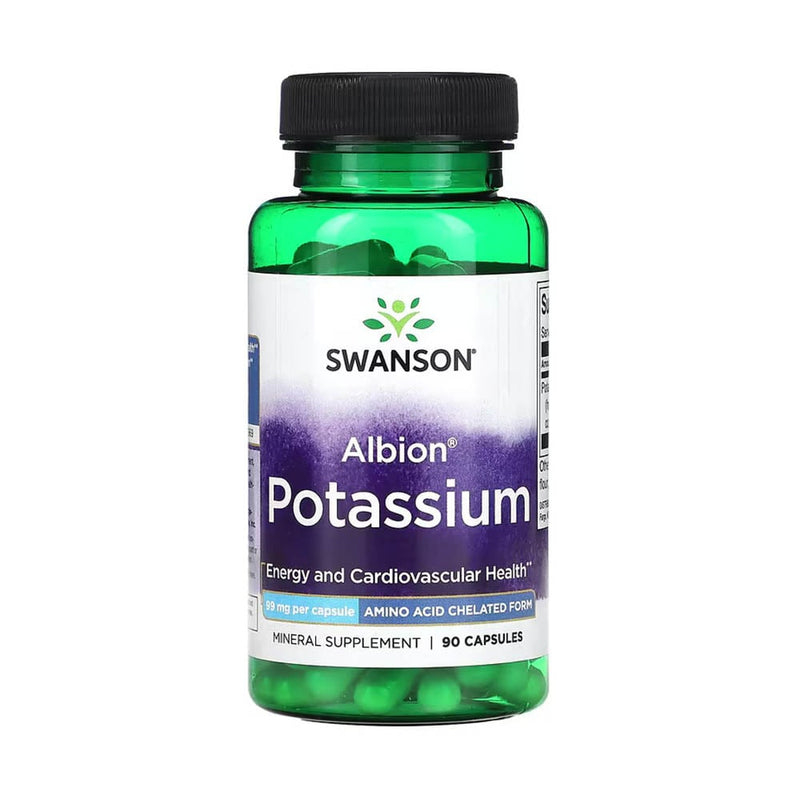 Încărcați imaginea în vizualizatorul Galerie, Potassium Glycinate Albion, 99 mg, Swanson, 90 capsule SWU069