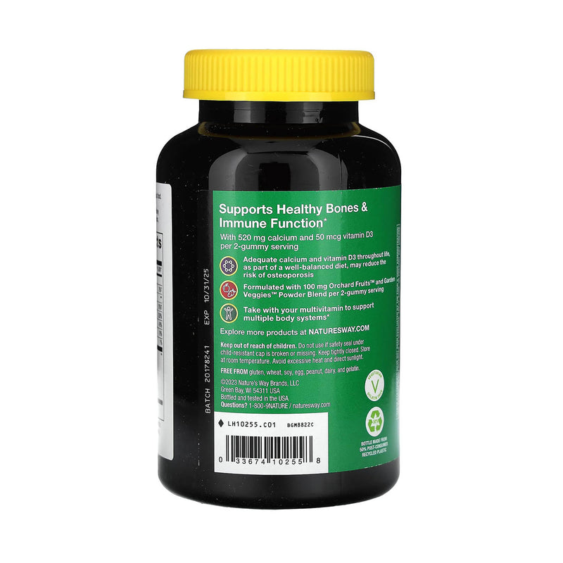 Încărcați imaginea în vizualizatorul Galerie, Alive! Calcium & Vitamin D3 Gummy, Nature's Way, 60 jeleuri