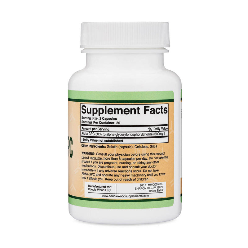 Încărcați imaginea în vizualizatorul Galerie, Alpha GPC (Memorie, Concentrare), 300 mg, Double Wood Supplements, 60 capsule