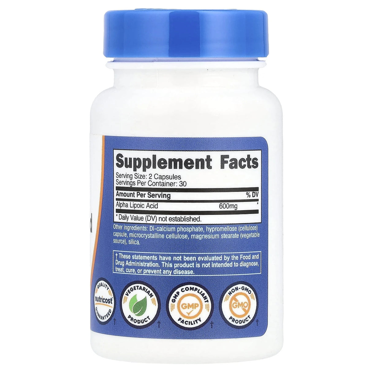 Alpha Lipoic Acid, 300 mg, Nutricost, 60 capsule
