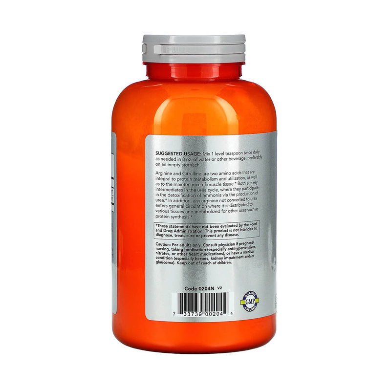 Încărcați imaginea în vizualizatorul Galerie, Arginine & Citrulline Powder, NOW Foods, 340g