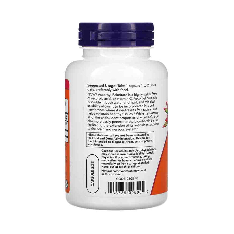 Încărcați imaginea în vizualizatorul Galerie, Ascorbyl Palmitate (Vit C Ascorbil Palmitat), 500mg, Now Foods, 100 capsule