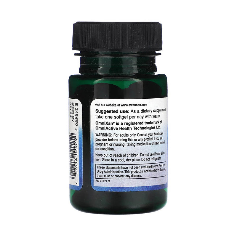 Încărcați imaginea în vizualizatorul Galerie, Astaxanthin Zeaxanthin, (Antioxidant), Swanson, 60 softgels SWU925