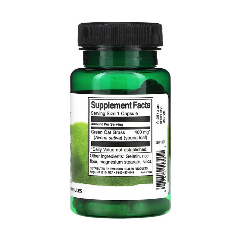 Încărcați imaginea în vizualizatorul Galerie, Avena Sativa (Ovaz Verde), 400 mg, Swanson, 60 capsule SW1301