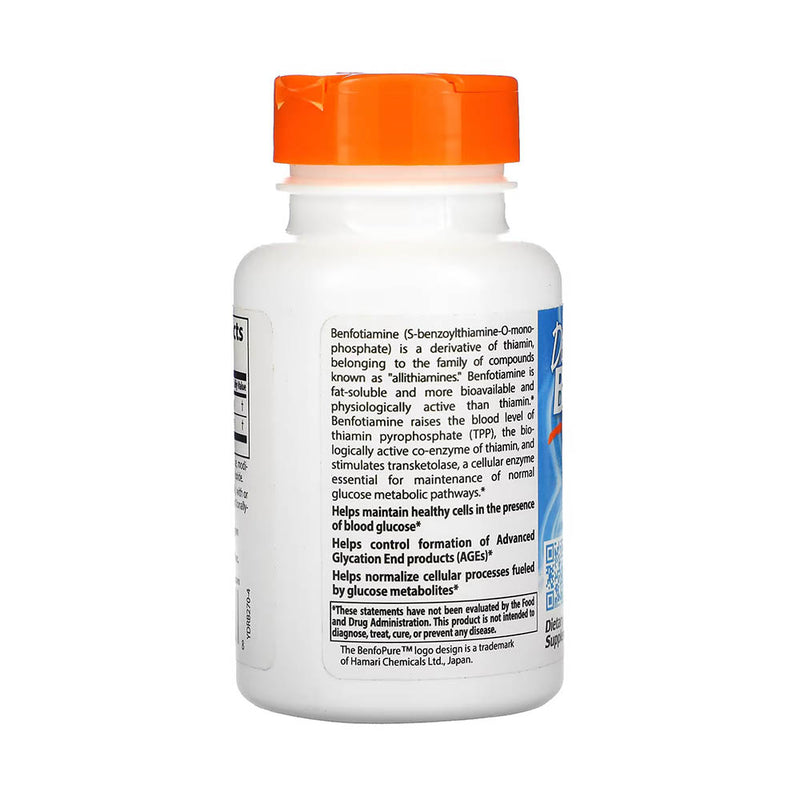 Încărcați imaginea în vizualizatorul Galerie, Benfotiamine (Active Co-Enzyme B1), 300 mg, Doctor's Best, 60 capsule