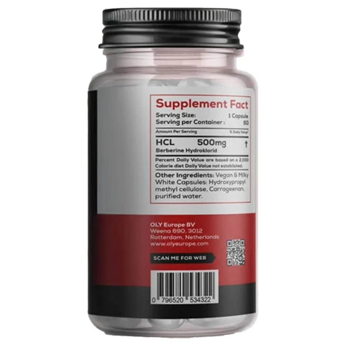 Berberine, 500 mg, Oly, 60 capsule