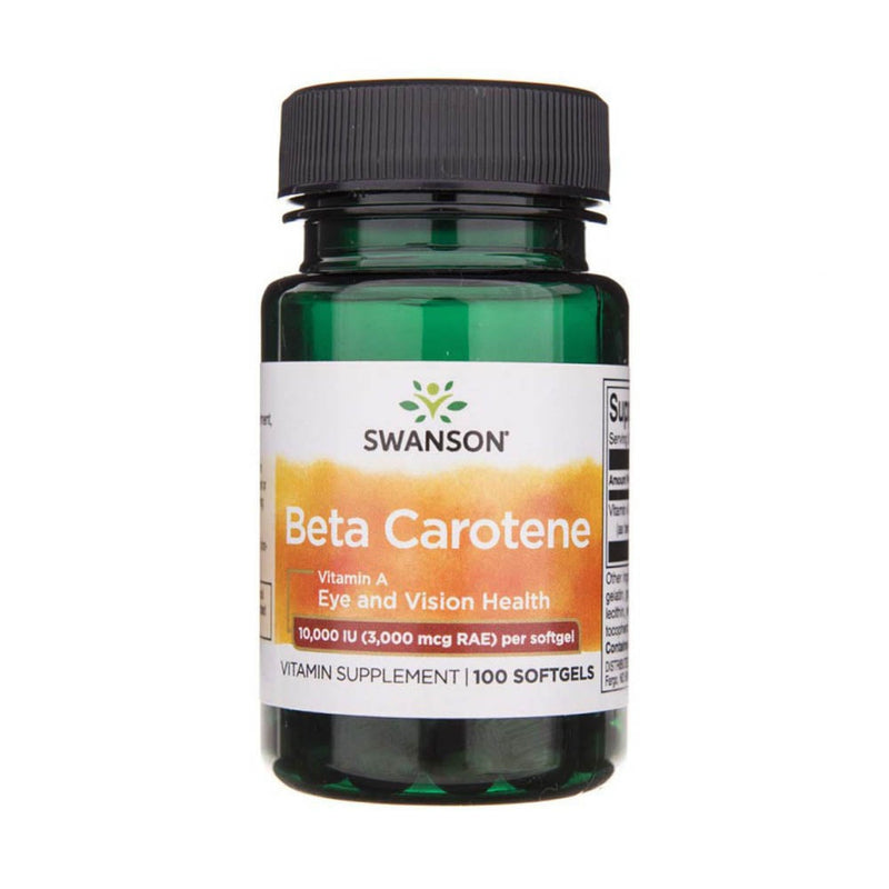 Încărcați imaginea în vizualizatorul Galerie, Beta Carotene (Vitamin A) 10.000 IU, Swanson, 100 softgels SW009