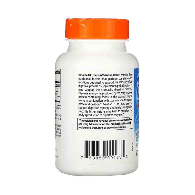 Încărcați imaginea în vizualizatorul Galerie, Betaine HCl Pepsin & Gentian Bitters, Doctor's Best, 120 capsule