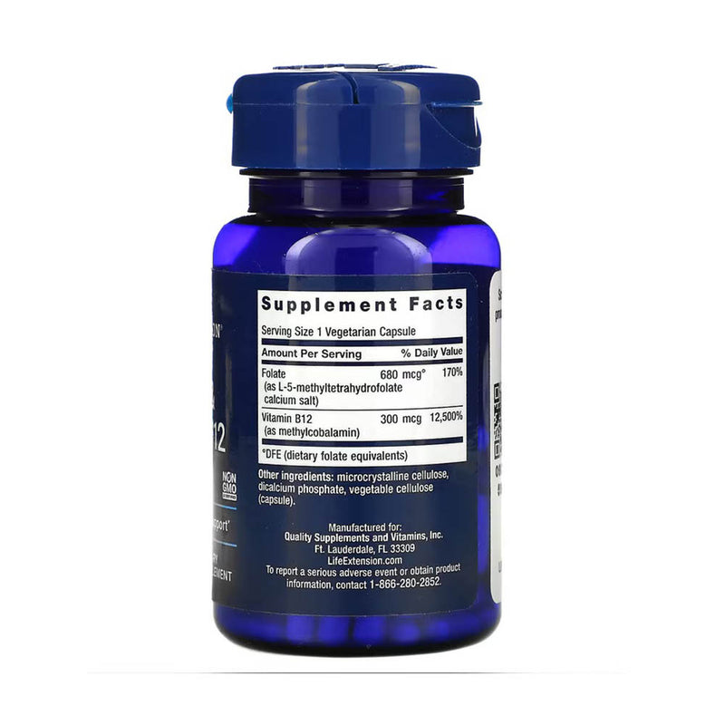 Încărcați imaginea în vizualizatorul Galerie, BioActive, Folate & Vitamin B12, Life Extension, 90 capsule