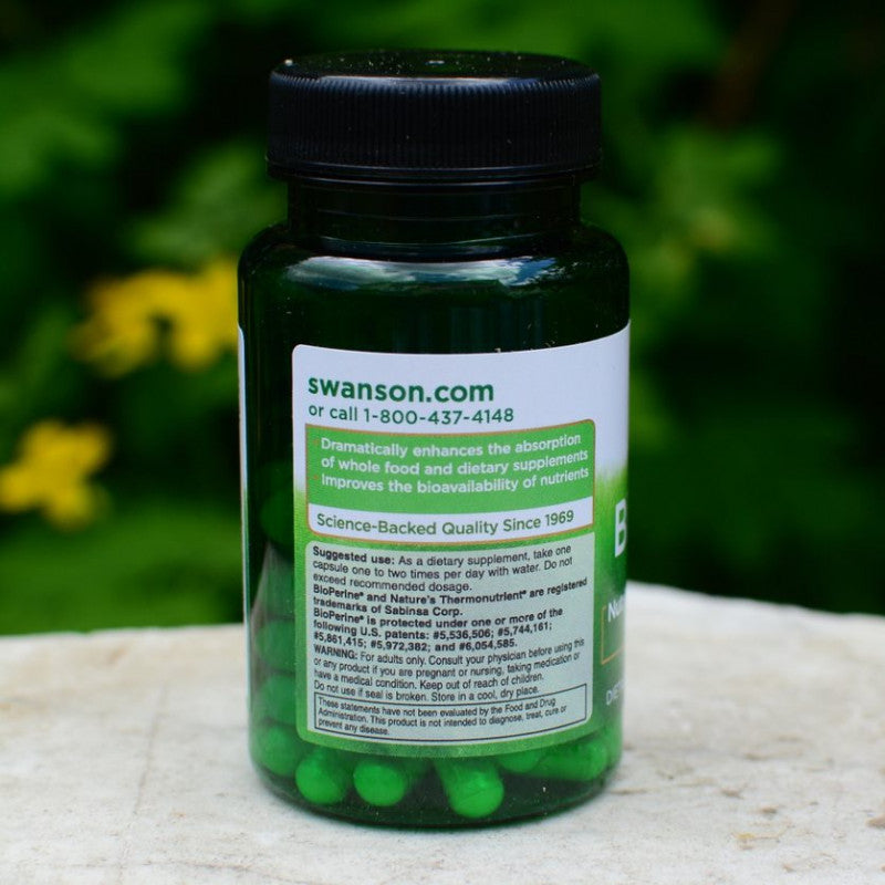 Încărcați imaginea în vizualizatorul Galerie, BioPerine (Extract de Piper Negru), 10mg, Swanson, 60 capsule SWU308