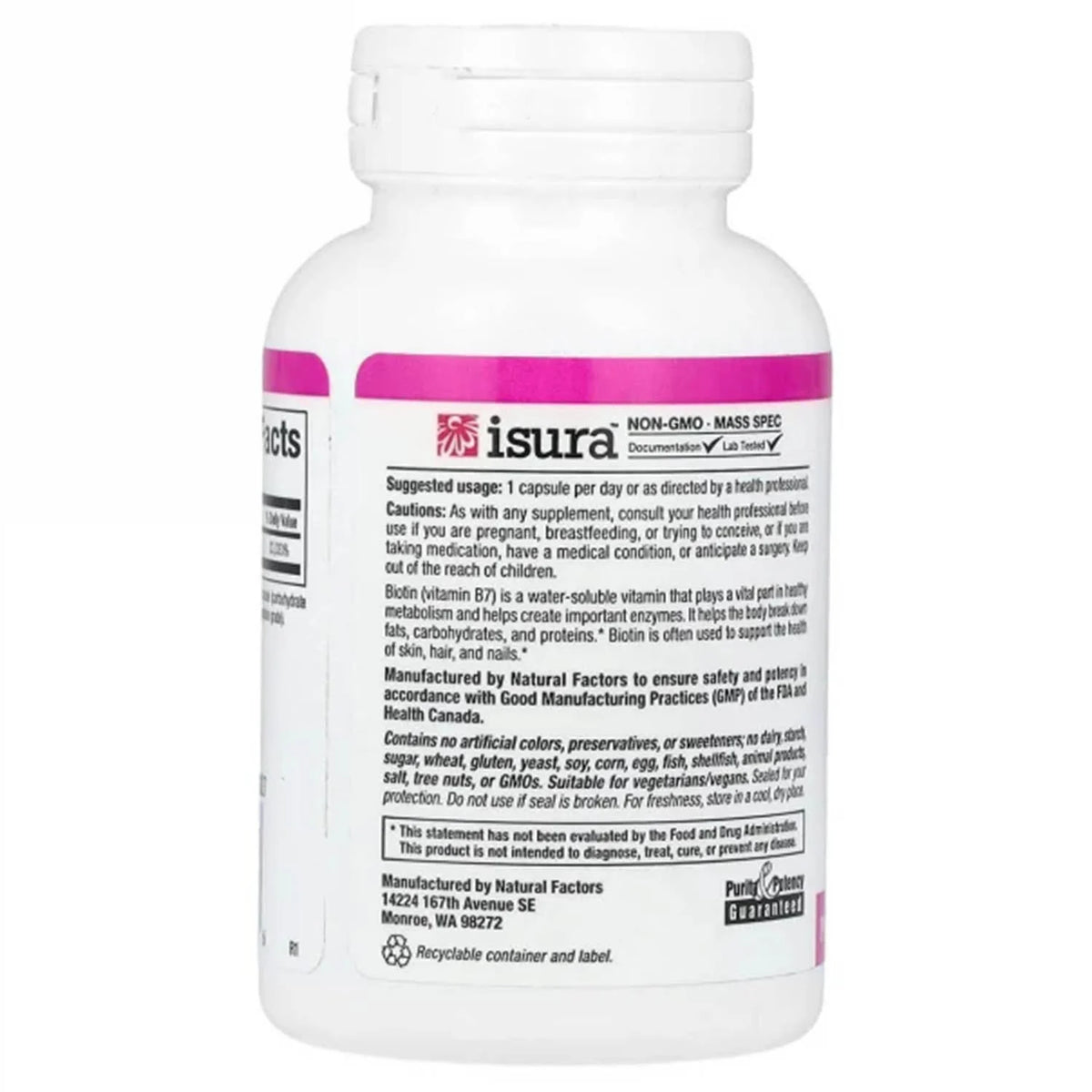 Biotin, 10000 mcg, Natural Factors, 60 capsule