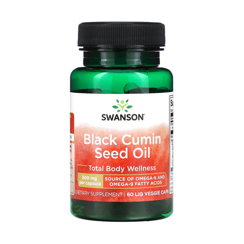 Încărcați imaginea în vizualizatorul Galerie, Black Cumin Seed Oil, (Chimen Negru), 500 mg, Swanson, 60 capsule SWE063