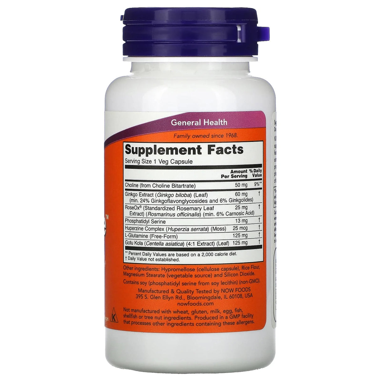 Brain Elevate, Cognitive Function, Now Foods, 60 capsule