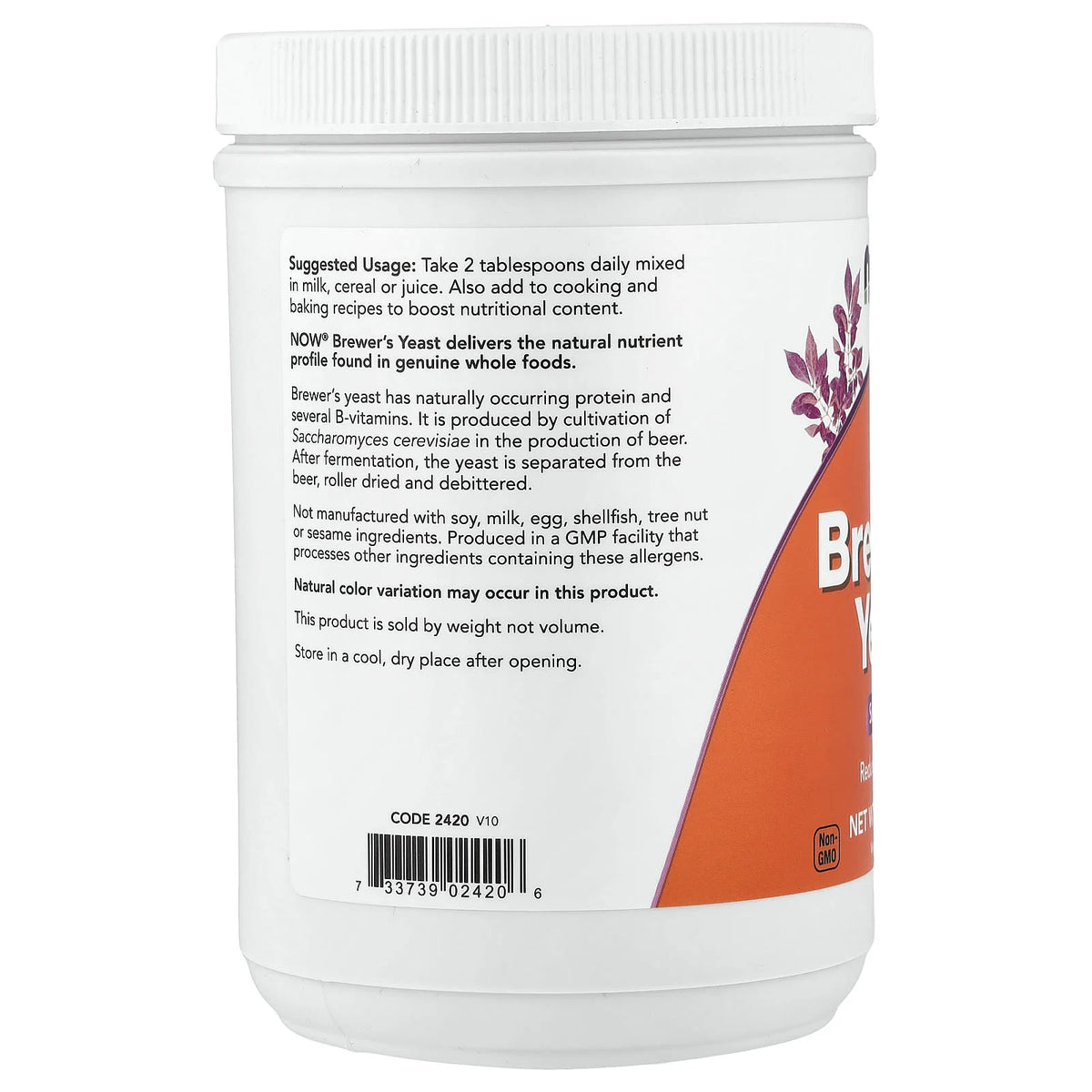 Brewer's Yeast (Drojdie de Bere), Now Foods, 454 grams