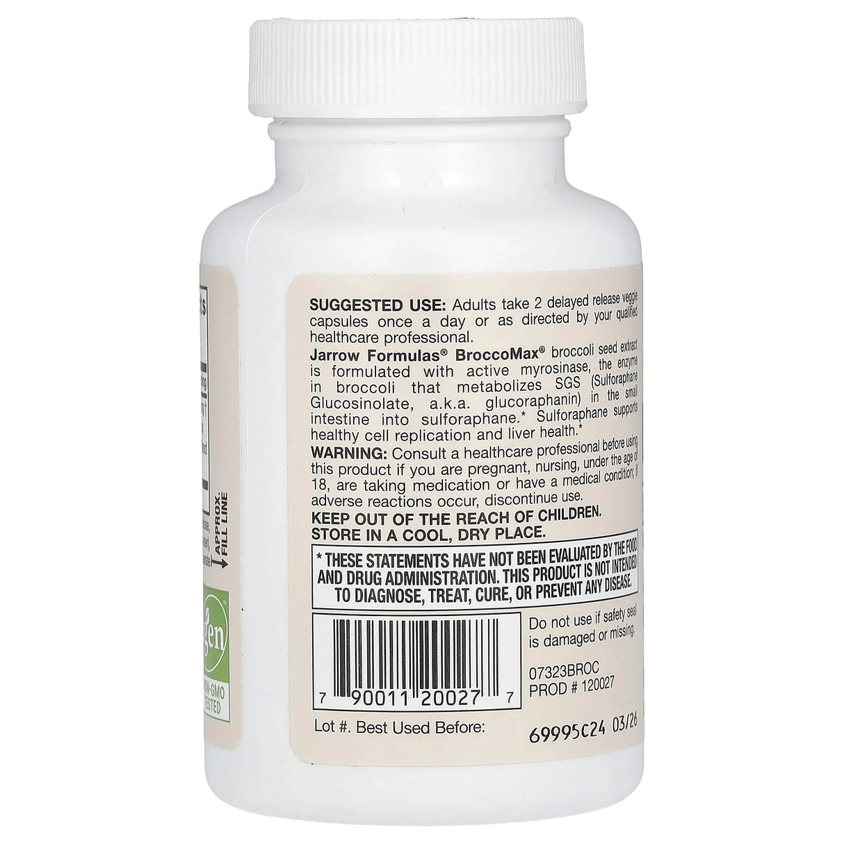 BroccoMax, (Sulforafan Glucozinolat), Jarrow Formulas, 60 capsule