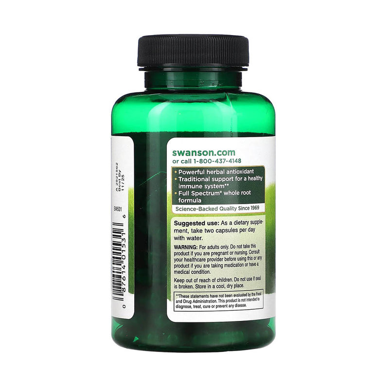 Încărcați imaginea în vizualizatorul Galerie, Burdock Root (Radacina Brusture), 460 mg, Swanson, 100 capsule SW531