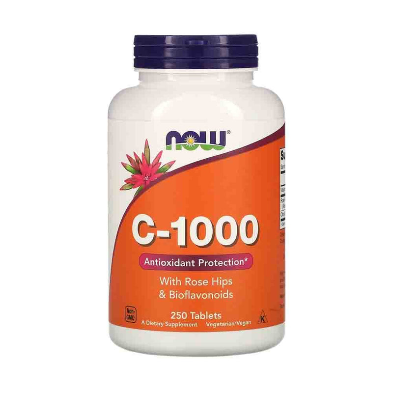 Încărcați imaginea în vizualizatorul Galerie, C-1000 Vitamina C with Rose Hips & Bioflavonoids, Now Foods, 100 tablete