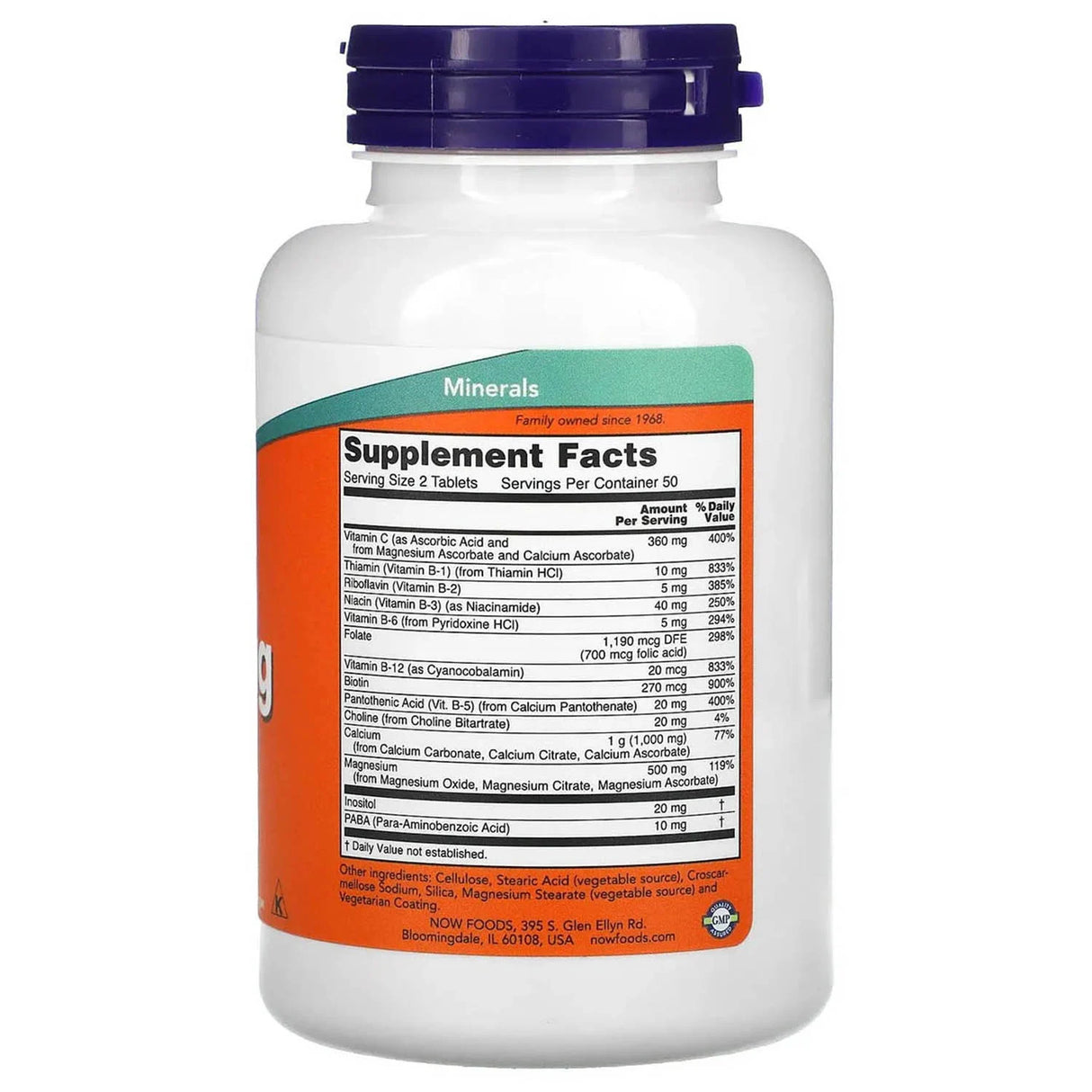 Cal-Mag with B-Complex and Vitamin C, Now Foods, 100 tablete