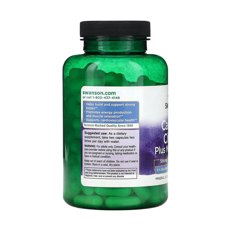 Încărcați imaginea în vizualizatorul Galerie, Calcium Citrate Plus Magnesium, 2:1 Raport, Swanson, 150 capsule SW180