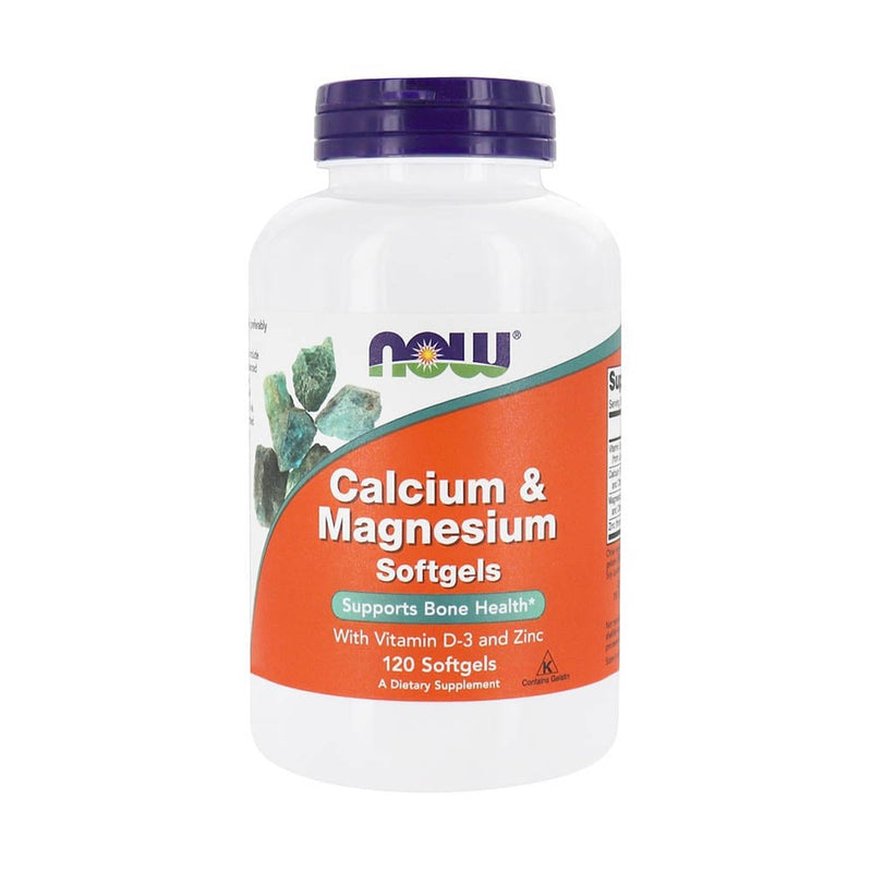 Încărcați imaginea în vizualizatorul Galerie, Calcium & Magnesium with Vit D and Zinc, Now Foods, 120 softgels
