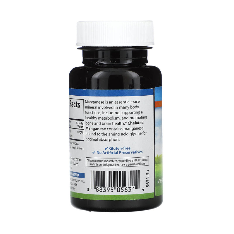 Încărcați imaginea în vizualizatorul Galerie, Chelated Manganese (Mangan) , 20 mg, Carlson, 100 tablete