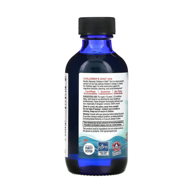 Încărcați imaginea în vizualizatorul Galerie, Children's DHA Xtra Liquid, 880 mg, Nordic Naturals, 60 ml